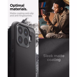 Spigen Rugged Armor maciņš Xiaomi 17T, matēti melns