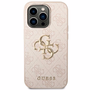 Guess GUHCP14X4GMGPI iPhone 14 Pro Max 6,7 rozā ciets apvalks 4G Big Metal Logo