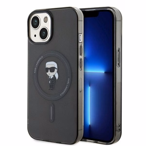Karl Lagerfeld IML Ikonik MagSafe apvalks iPhone 15 - melns