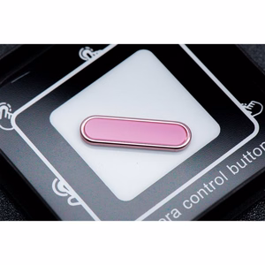 Kameras kontroles aktīvā poga IPHONE 16 sērijas apvalkam Drop Glue / Clear Mag Cover rozā