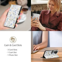 Tech-Protect Wallet viedtālruņa apvalks Samsung Galaxy A26 5G - ar margrietiņām un lapām