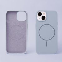 Silikona Īpaši plāns Magnētiskais viedtālruņa apvalks iPhone 14 6,1" gaiši zila