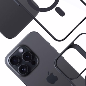 3mk Satin Armor MagCase ar MagSafe iPhone 15 Pro Max - caurspīdīgs ar melnu rāmi