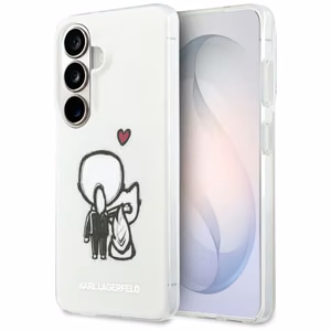 Karl Lagerfeld maciņš IML Karl un Choupette MagSafe priekš Samsung Galaxy S26 caurspīdīgs