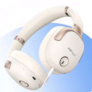 Bezvadu austiņas Acefast H2 baltas (Bluetooth 5.3 / aktīvā trokšņa slāpēšana)
