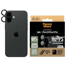PanzerGlass Hoops Melns Objektīva aizsargs iPhone 16 6.1" / 16 Plus 6.7" 1283