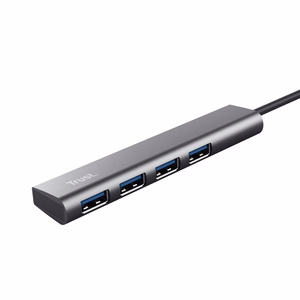 Trust Halyx USB 3.2 Gen 1 Type-A 5 Mbit/s sadalītājs pelēks