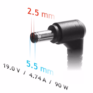 Lādētājs klēpjdatoram Akyga AK-ND-10 (19V / 4.74A 90W 5.5 x 2.5mm) ASUS / TOSHIBA / LENOVO 1.2m