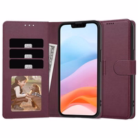 Korpuss Fancy Wallet Samsung A566 A56 5G bordo krāsā