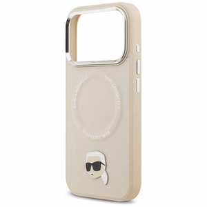 Karl Lagerfeld Karl Pin Magnētiskais viedtālruņa apvalks iPhone 17 Pro - Bēšs