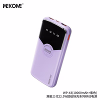 Portatīvais lādētājs WK Design "WP-43" violets 20000mAh (22.5W)