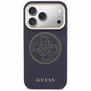 Guess Perforated 4G MagSafe чехол для iPhone 17 Pro Max синий