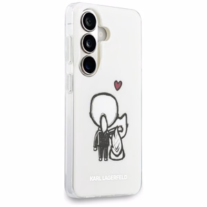 Karl Lagerfeld maciņš IML Karl un Choupette MagSafe priekš Samsung Galaxy S26 caurspīdīgs