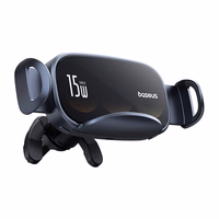 Auto turētājs ar indukcijas lādētāju Baseus LightChaser (melns)