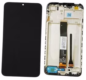 LCD screen Xiaomi Redmi 9A/9C/9AT/10A ar touch screen ar frame Melns ORG