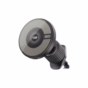 Wireless car charger+holder XO (CX025) (15W) for using on ventilation grille black