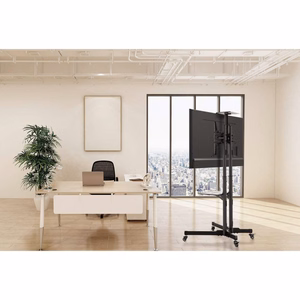 Manhattan televizora un monitora statīvs ar riteņiem 1 ekrānam, 37–65", melns, VESA 200x200–600x400 mm, maks. 40 kg