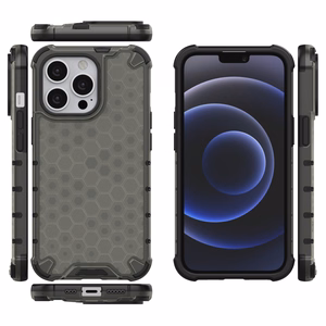 Honeycomb Case броневой чехол с TPU бампером для iPhone 13 Pro чёрный