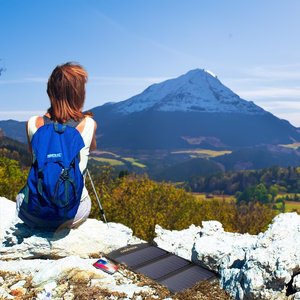 Choetech SC001 saules bateriju salokāms lādētājs 19W 2x USB-A - melns