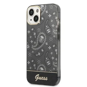 Guess Bandana Paisley viedtālruņa apvalks iPhone 14 / 15 / 13 6.1 - melns