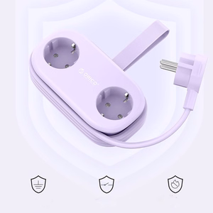 Orico AP3 65W GaN 6in1 strāvas sadalītājs 2x AC + 2x USB-A + 2x USB-C - violets