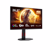 AOC G4 Q27G4SDR computer monitor 67.3 cm (26.5") 2560 x 1440 pixels Quad HD QD-OLED melns, sarkans