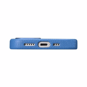iCarer Litchi Premium ādas viedtālruņa apvalks iPhone 14 Plus Magnētiskais ādas apvalks ar MagSafe Gaiši zils (WMI14220711-LB)