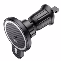 HOCO automašīnas turētājs ar bezvadu uzlādi saderīgs ar MagSafe gaisa ventilācijai 15W CA85 melns