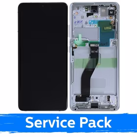 LCD Displejs Saderīgs ar Samsung G998 S21 Ultra Ar Frame / Phantom Sudrabs / (Service Pack)