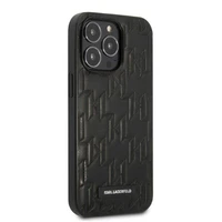 Karl Lagerfeld Monogramma Plāksne apvalks iPhone 13 Pro Max - melns