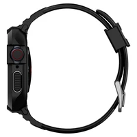 Spigen Rugged Armor Pro viedtālruņa apvalks ar siksniņu Apple Watch 4 / 5 / 6 / 7 / 8 / SE (44/45 mm) - melns