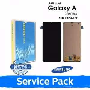 LCD displejs saderīgs ar Samsung A736 A73 5G melns (Service Pack) (NF versija)