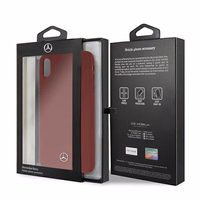 Mercedes Silikona līnija vāciņš iPhone XS Max - sarkans