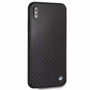 BMW Siganture Carbon viedtālruņa apvalks iPhone Xs Max - melns
