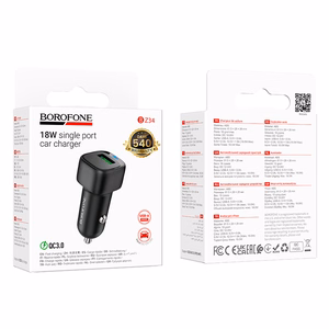 Borofone Car charger BZ34 Cloud - USB - QC 3.0 18W black