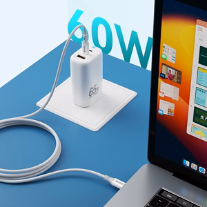 BWOO Kabelis USB-C - USB-C 1m 60W ABS + TPE X282 C-C balts