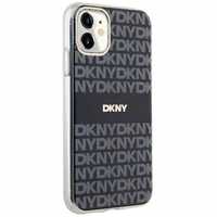 DKNY IML mono un svītras magnētiskais viedtālruņa apvalks iPhone 11 / Xr - melns