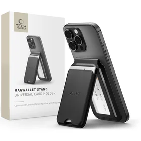 Tech-Protect MagWallet Stand MagSafe Universal viedtālruņa apvalks - melns