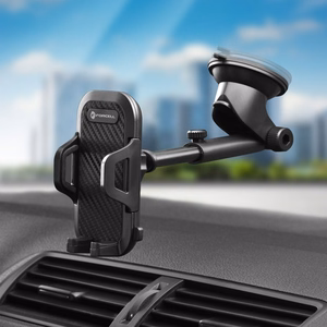 FORCELL F-GRIP Carbon Bracket standarta rokas auto turētājs vējstiklam / paneļa stiprināšanai melns