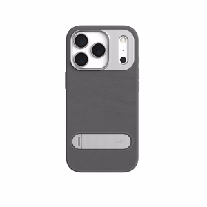 Moshi Kameleon MagSafe vāciņš ierīcei iPhone 17 Pro, ar statīva funkciju, “Midnight Gray” krāsā