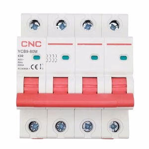 CNC YCB9-80M miniatūrais automātslēdzis, 4P, C32, 6 kA