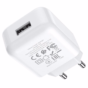 Lādētājs Hoco USB A 2A 10W + Kabelis USB A uz Lightning N2 balts