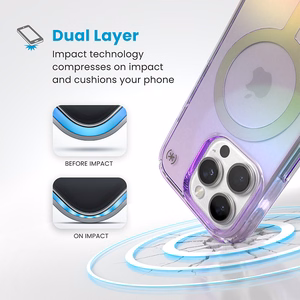 Speck Presidio2 Lux MagSafe vāciņš ierīcei iPhone 16 Pro, violets un caurspīdīgs