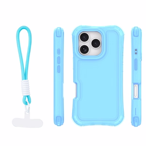 Safepop maciņš ar siksniņu priekš iPhone 16 Pro 6,3" zils