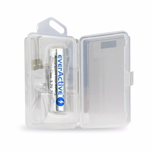 everActive 18650 3,7V Li-ion 2600 mAh baterija ar micro USB uzlādi un aizsardzību, kaste