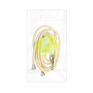 SWING (6mm) tālruņa siksniņa, tālruņa piekariņš ar regulējamu garumu / auklas garums 165 cm (maks. 82,5 cm cilpā) / uz pleca vai kakla – pelēks–dzeltens