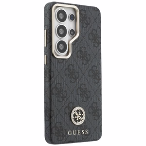 Guess maciņš 4G Rhinestone Round Logo MagSafe priekš Samsung Galaxy S26 Ultra melns