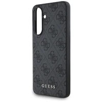 Guess 4G Metal Gold Logo viedtālruņa apvalks Samsung Galaxy A36 - melns