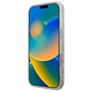Guess IML 4G Magnētiskais viedtālruņa apvalks iPhone 16 Pro - rozā