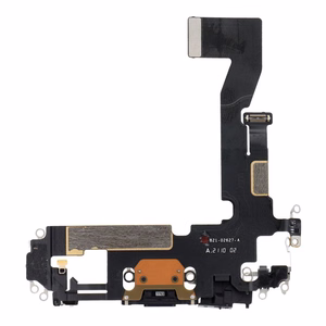 Uzlādes fleksis USB IPHONE 12 melns (lietots)